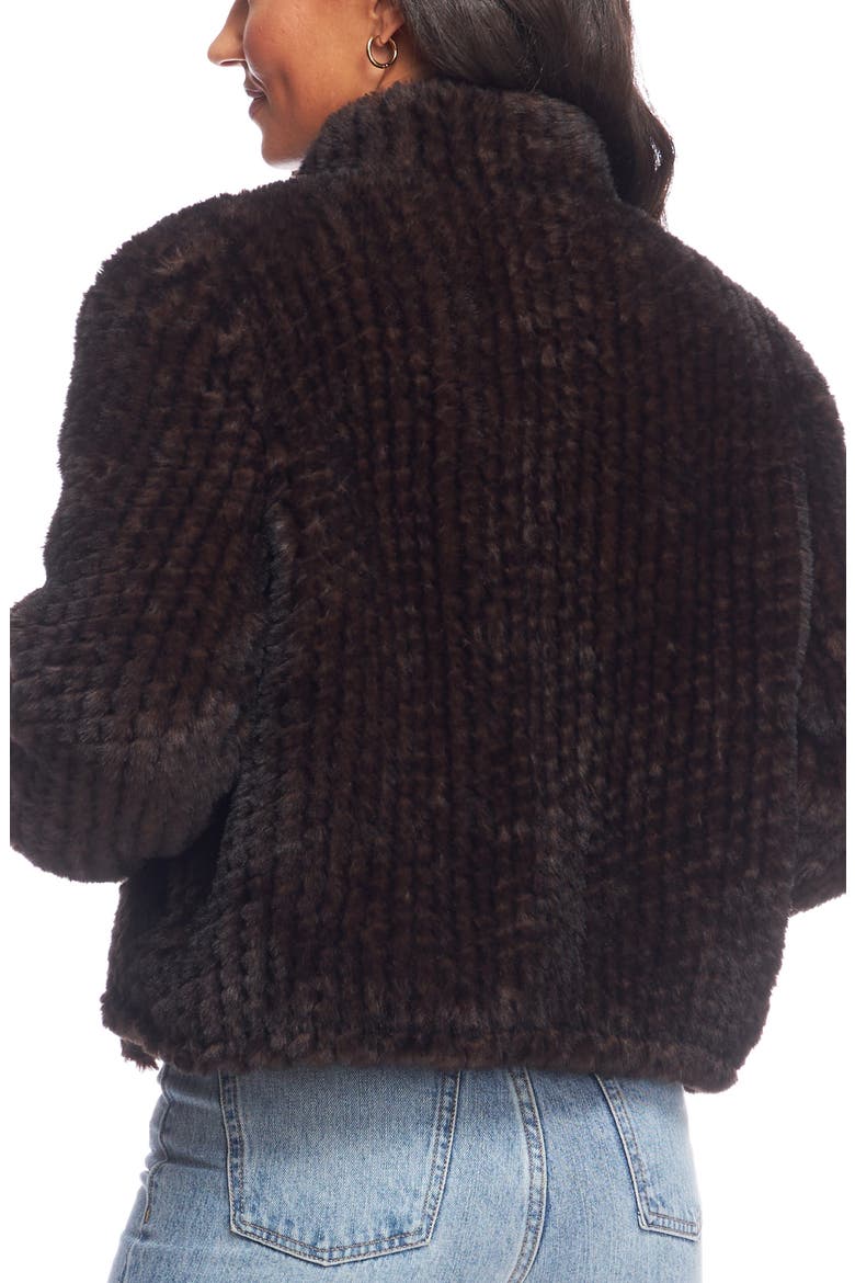 11th Avenue Faux Fur Bomber Jacket, Alternate, color, WHISKEY