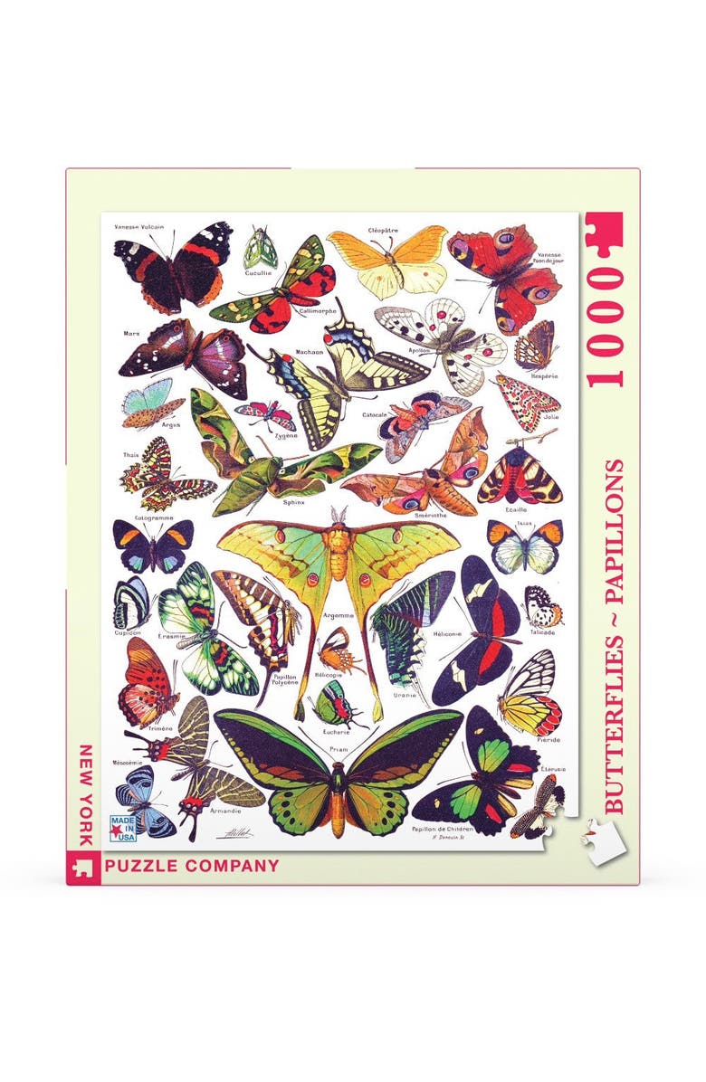 NEW YORK PUZZLE COMPANY Butterflies ~ Papillons 1000 Piece Puzzle, Main, color, NO COLOR