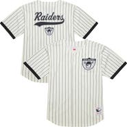 Mitchell & Ness Men's Mitchell & Ness  Cream Las Vegas Raiders Big & Tall Heavyweight Mesh Button-Up Fashion Jersey