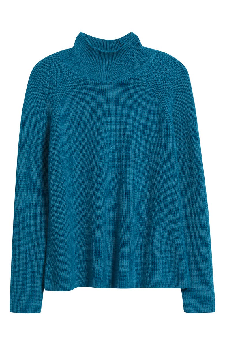 Eileen Fisher Raglan Sleeve Merino Wool Turtleneck Sweater, Alternate, color, Dragonfly