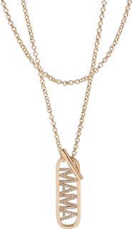 Alex and Ani Mama Pave Toggle Necklace