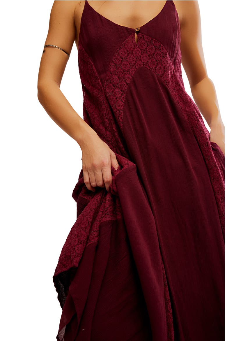 Trail of Flowers Maxi Sundress, Alternate, color, MAROON
