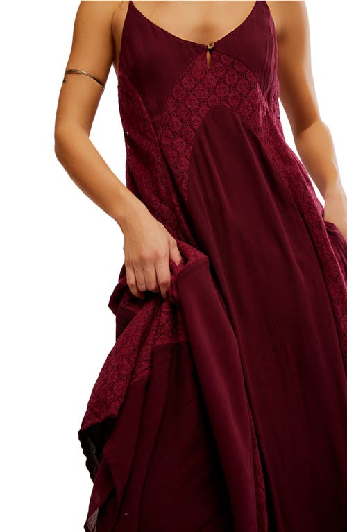 Free People Trail Of Flowers Maxi Sundress In Burgundy