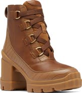 SOREL Caribou X Waterproof Lace-Up Block Heel Bootie