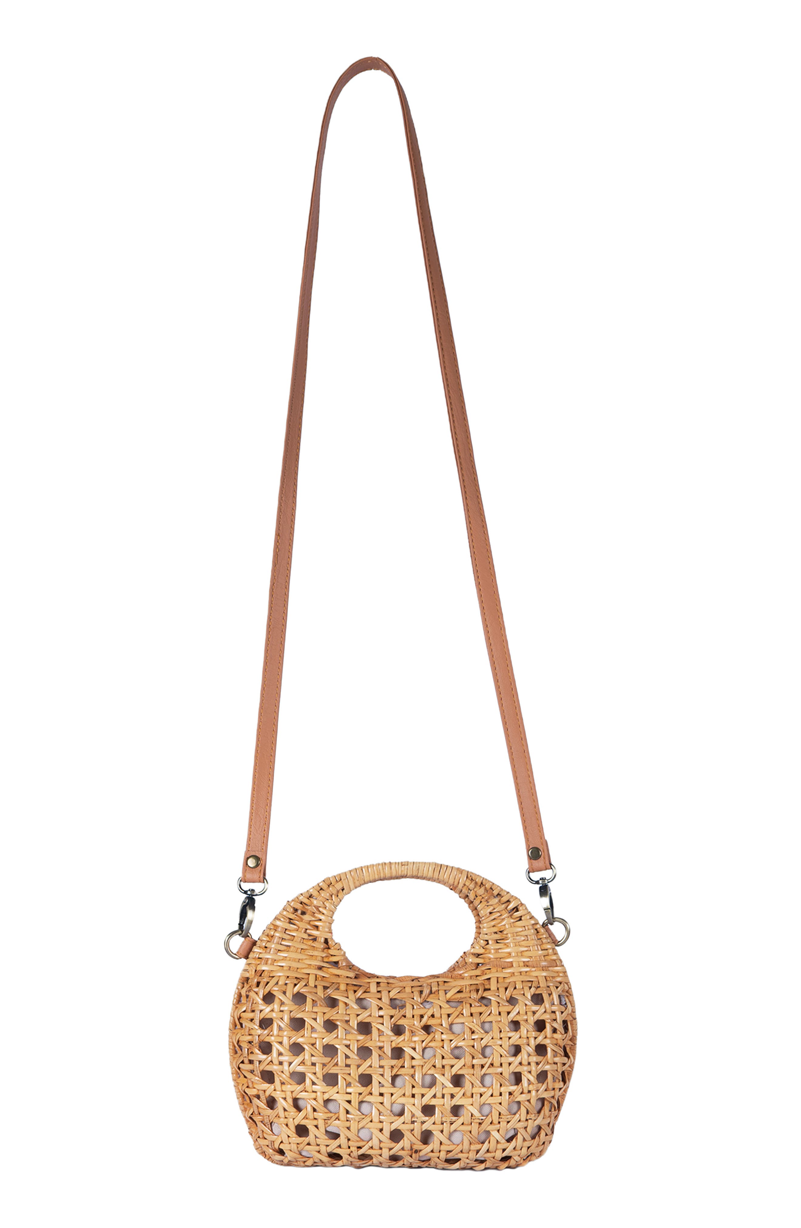Jelavu Aidan Rattan Convertible Crossbody Bag, Alternate, color, Natural