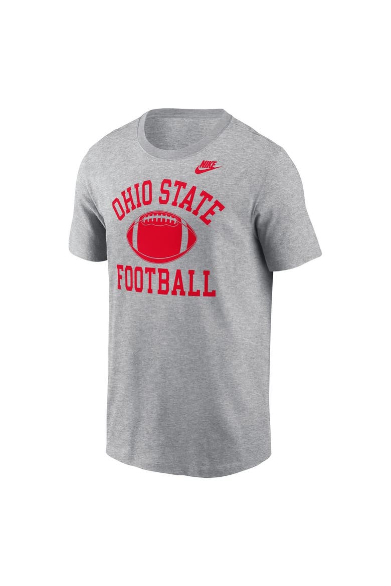 Men's Nike Heather Gray Ohio State Buckeyes Legacy Football Icon T-Shirt, Alternate, color, Heather Gray