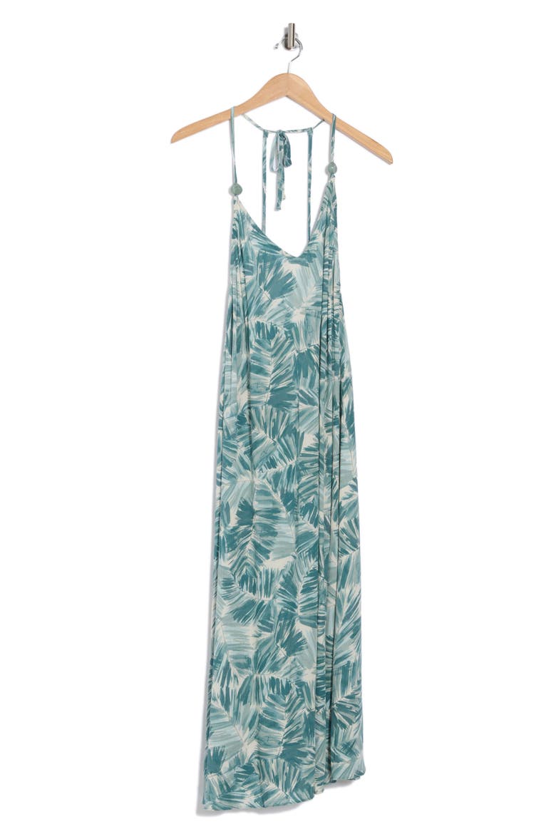 Beaded Strap Maxi Dress, Alternate, color, NATURAL/ GREEN