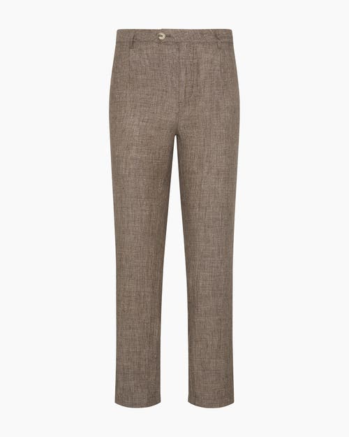 Onia Linen Tapered Pleated Trouser In Multi