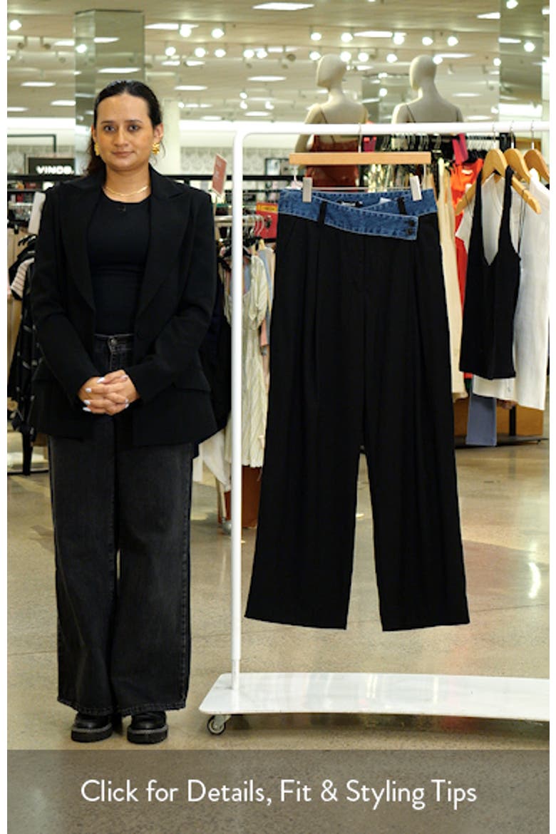 Denim Waist Wide Leg Pants video