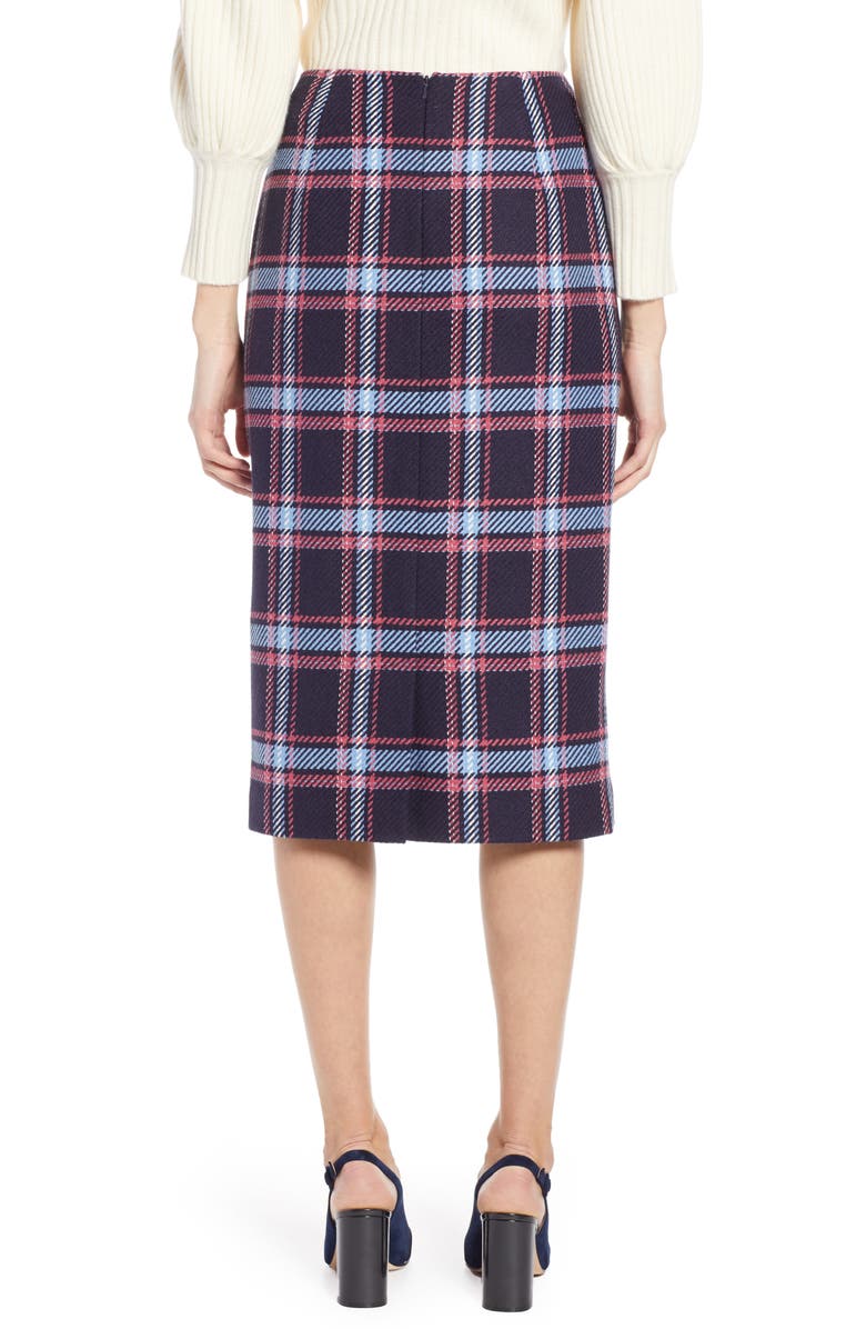 Halogen<sup>®</sup> x Atlantic-Pacific Plaid Wrap Pencil Skirt, Alternate, color,