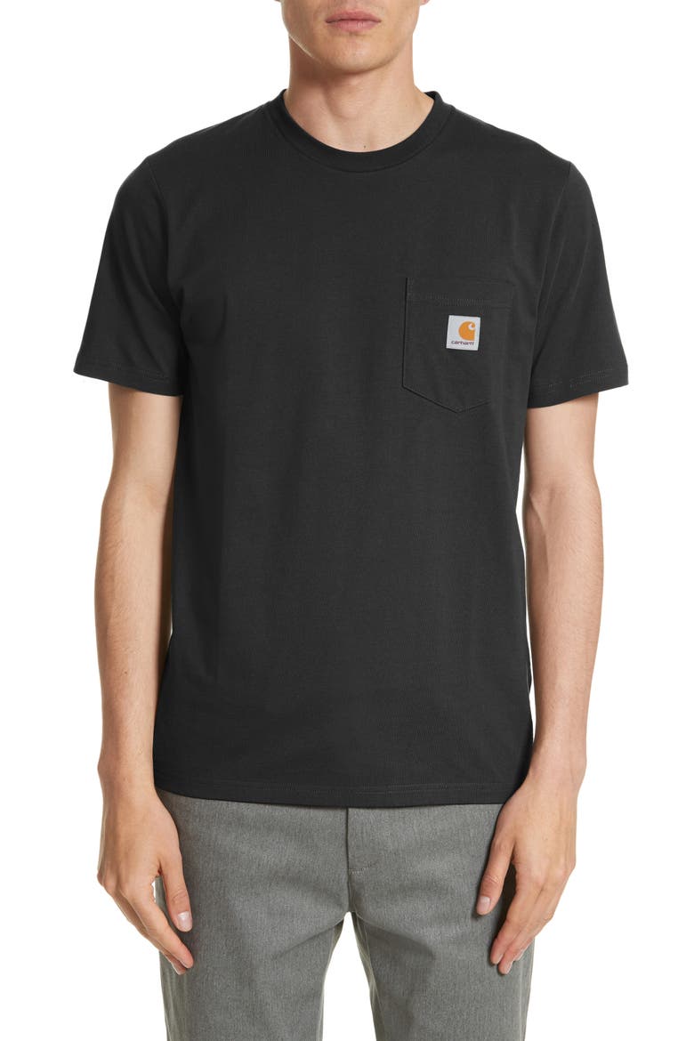 Logo Pocket T-Shirt, Main, color, BLACK