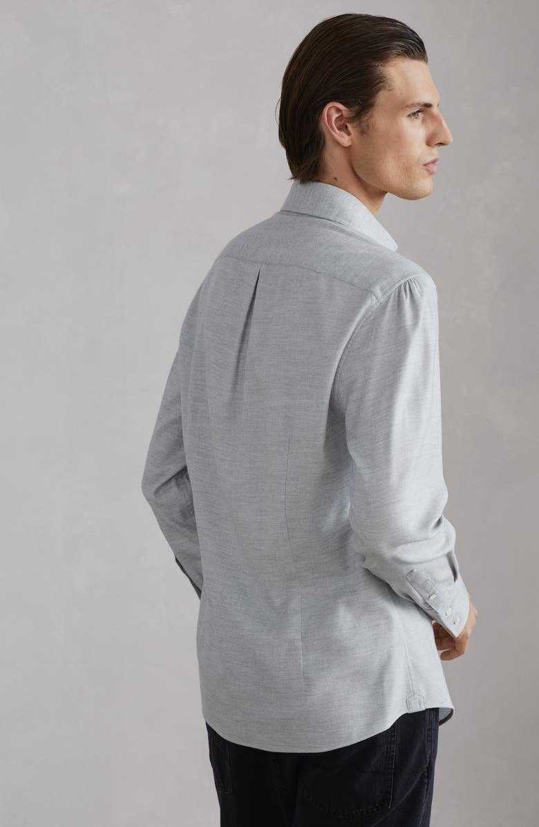 Brunello Cucinelli Flannel chevron shirt, Alternate, color, 