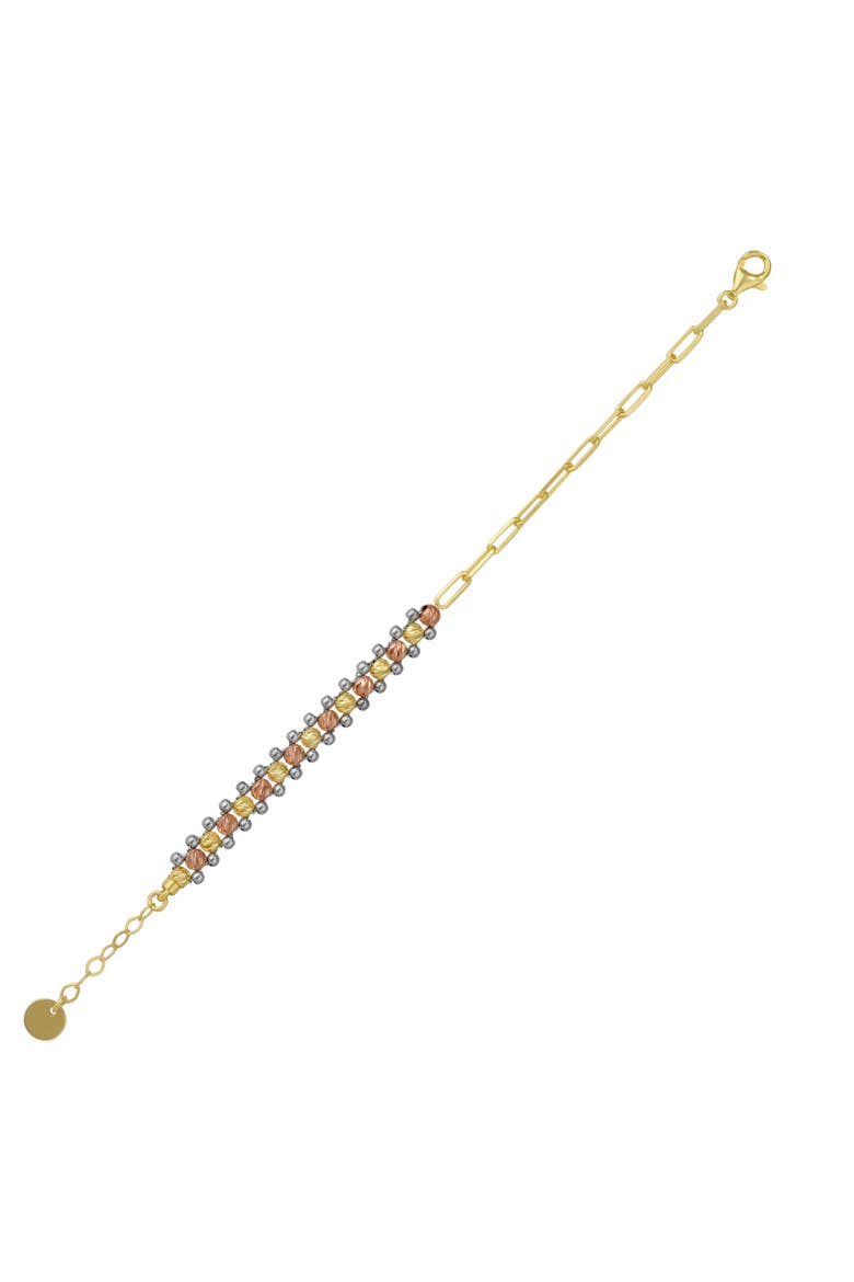 Dorissa Multi Bead Semi Chain Sterling Silver Bracelet, Main, color, Silver