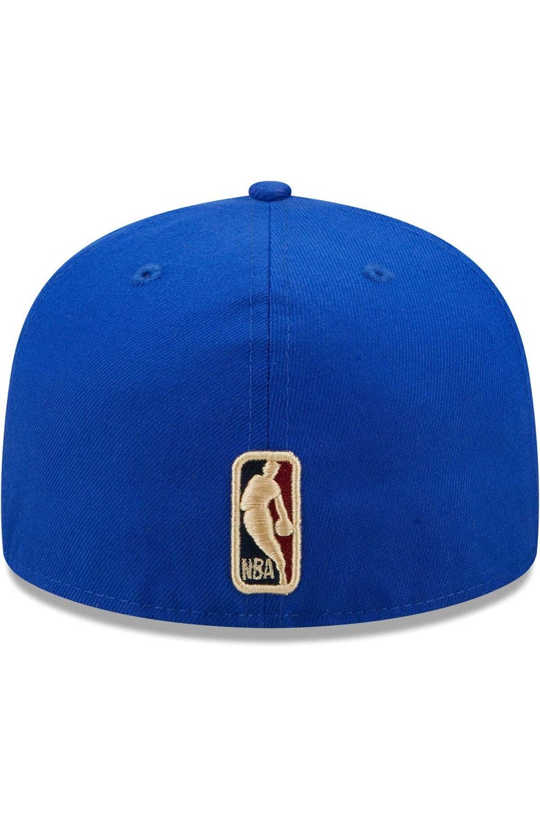 New Era Men's New Era Blue New York Nets Hardwood Classics Jersey Hook Classic 59FIFTY Fitted Hat, Alternate, color, 
