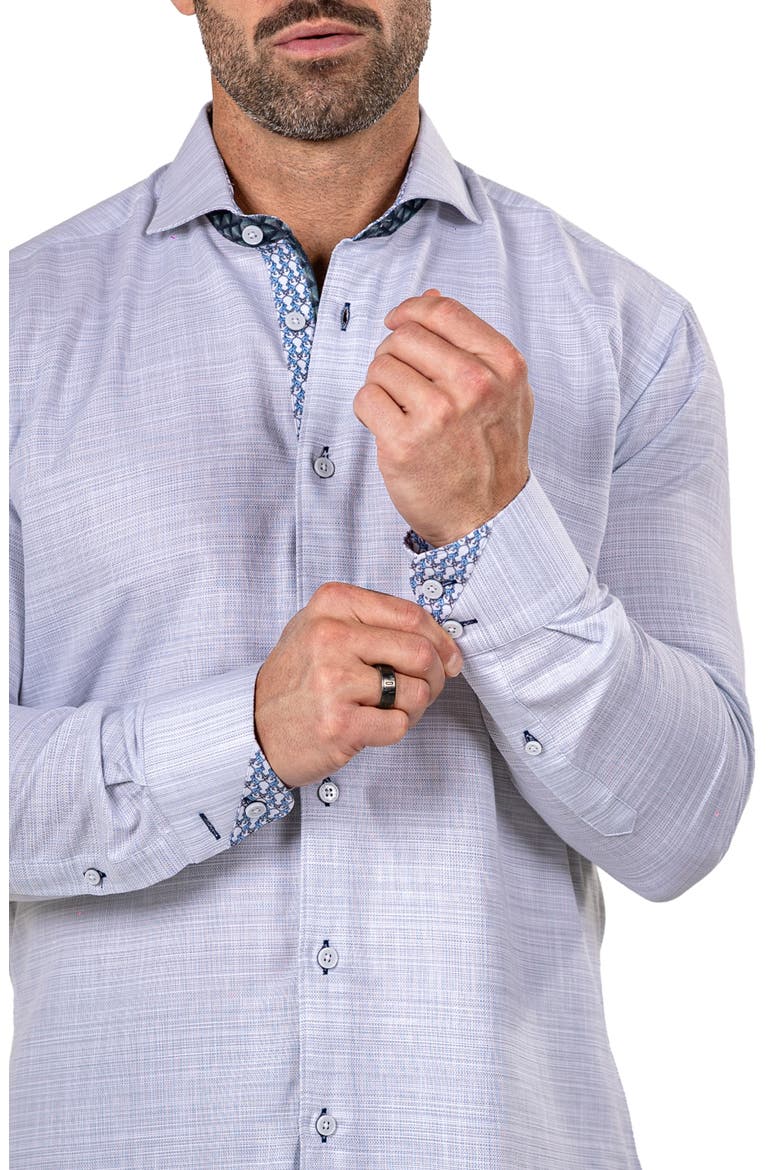 Eins Marthy Cotton Button-Up Shirt, Alternate, color, GREY