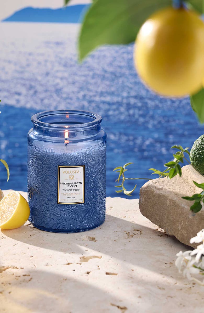 Voluspa Mediterranean Lemon Large Jar Candle, Alternate, color, Mediterranean Lemon