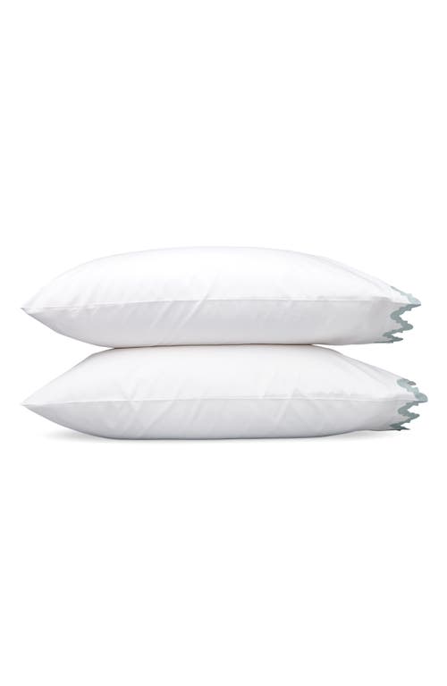 Matouk Aziza Set Of 2 600 Thread Count Egyptian Cotton Percale Pillowcases