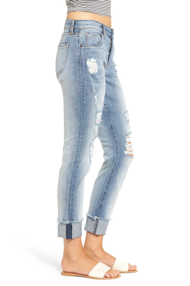 Fray Hem Taylor Tomboy Jeans, Alternate, color, TORO CANYON