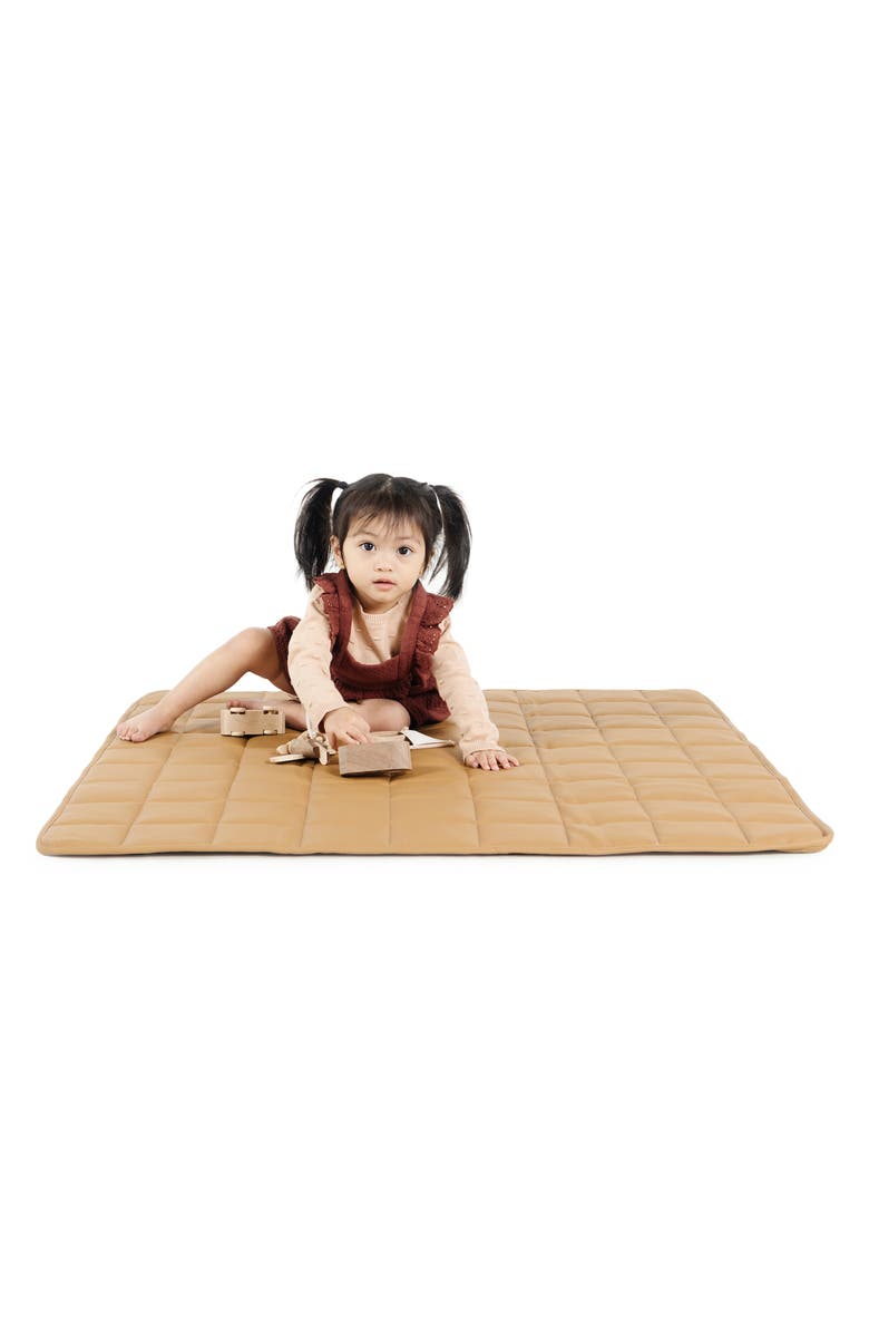 GATHRE Quilted Play Mat, Main, color, Camel