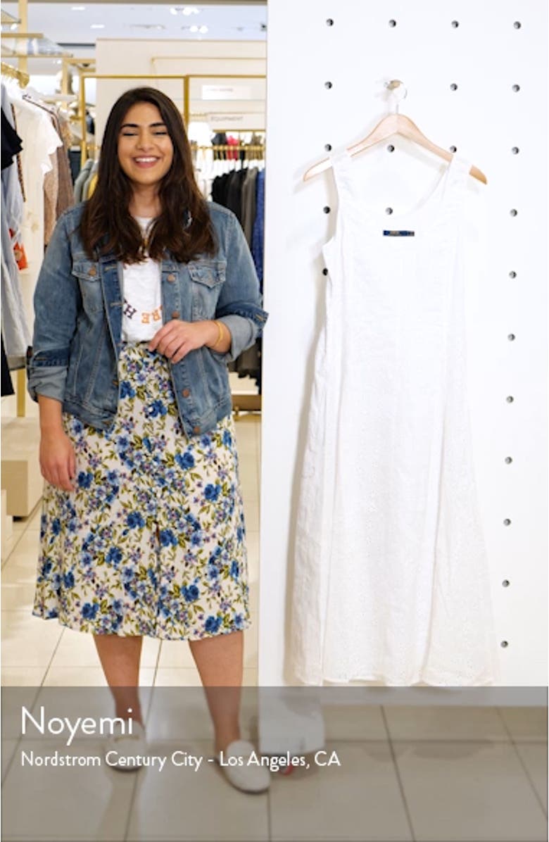 Eyelet Linen Maxi Dress, sales video thumbnail