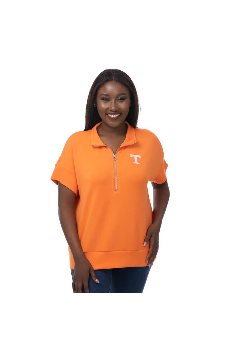 Women's ZooZatz Tennessee Orange Tennessee Volunteers Tri-Blend Quarter-Zip Flowy Top, Main, color, Tennessee Orange