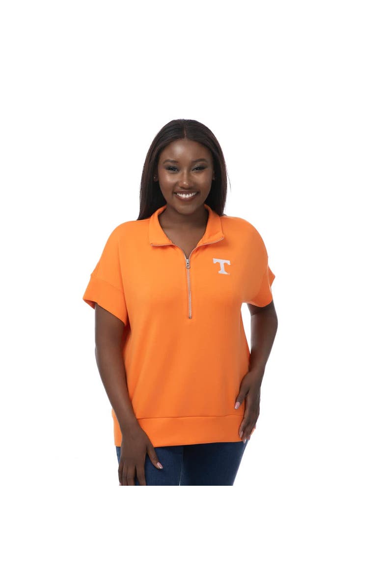 ZOOZATZ Women's ZooZatz Tennessee Orange Tennessee Volunteers Tri-Blend Quarter-Zip Flowy Top, Main, color, Tennessee Orange