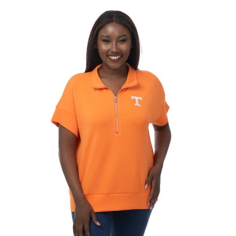 Women's ZooZatz Tennessee Orange Tennessee Volunteers Tri-Blend Quarter-Zip Flowy Top