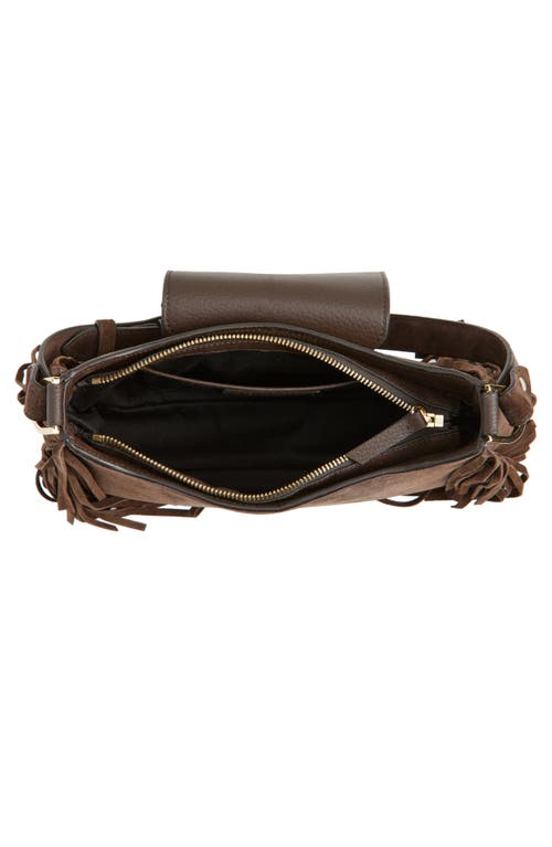 Strathberry X Cinq À Sept Multrees Omni Fringe Suede Hobo Bag In Brown