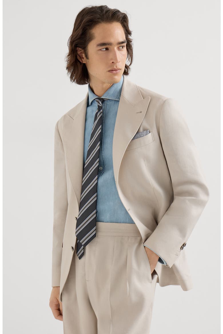 Blazer with peak lapel, Alternate, color, Buff