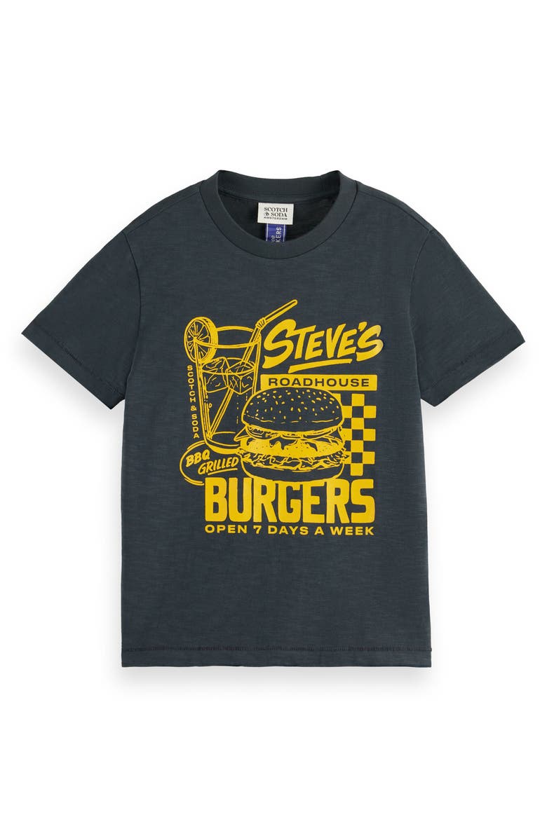 Scotch & Soda Kids' Roadhouse Burgers Graphic T-Shirt, Main, color, 