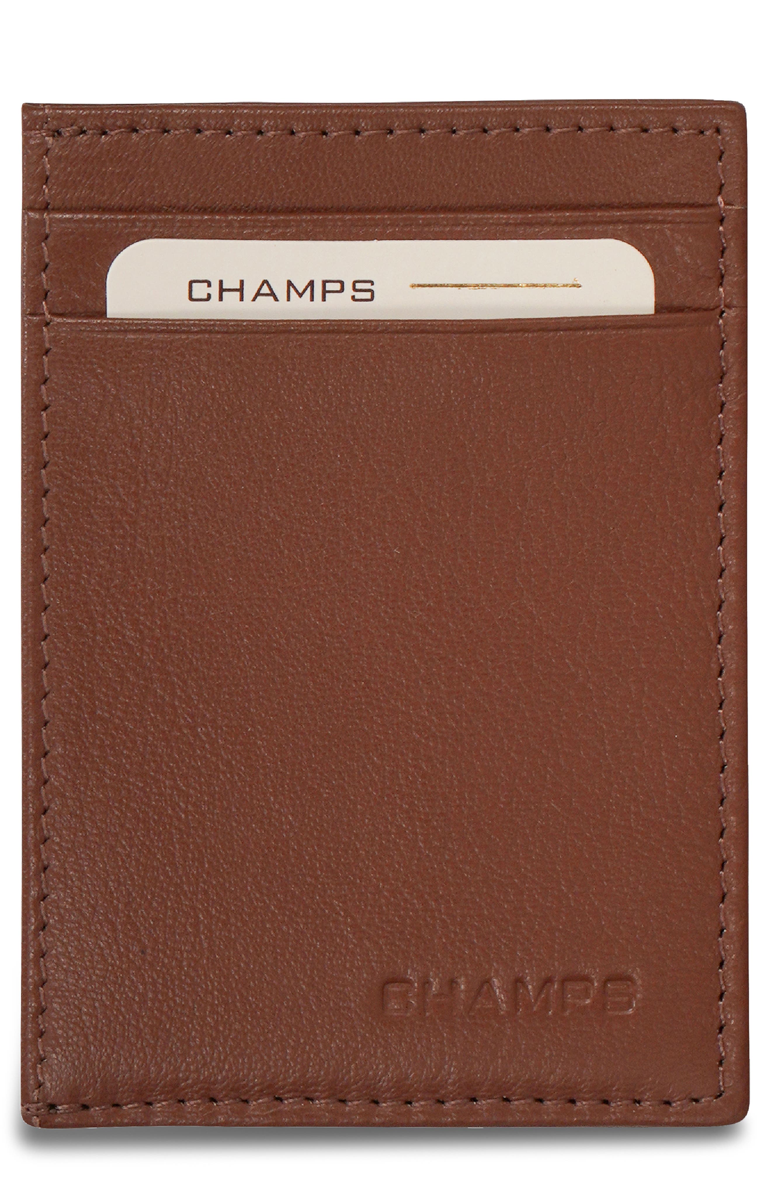 CHAMPS Onyx Leather RFID Hybrid Card Case