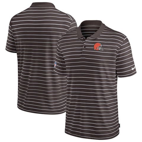 Men's Nike Brown Cleveland Browns Sideline Lock Up Victory Performance Polo