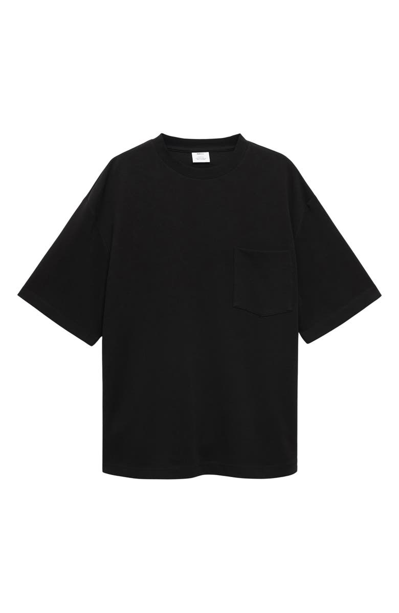 MANGO Oversize Stretch Cotton T-Shirt, Alternate, color, 