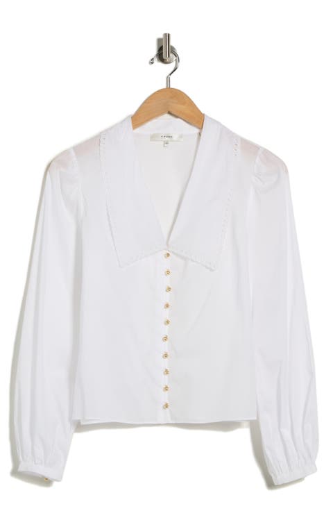 The Eyelet Sailor Long Sleeve Button-Up Shirt