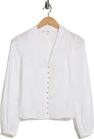 FRAME The Eyelet Sailor Long Sleeve Button-Up Shirt