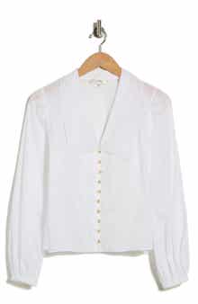 FRAME The Eyelet Sailor Long Sleeve Button-Up Shirt