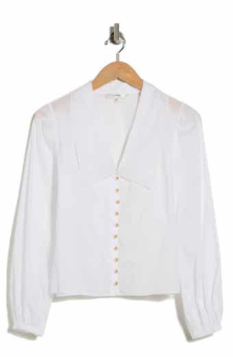 FRAME The Eyelet Sailor Long Sleeve Button-Up Shirt