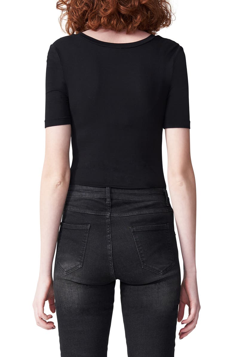 Universal Standard Foundation V-Neck Short Sleeve Tee, Alternate, color,