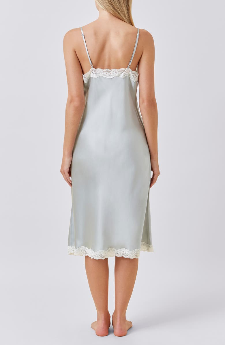 Papinelle Annabelle Satin Nightgown, Alternate, color, Sage