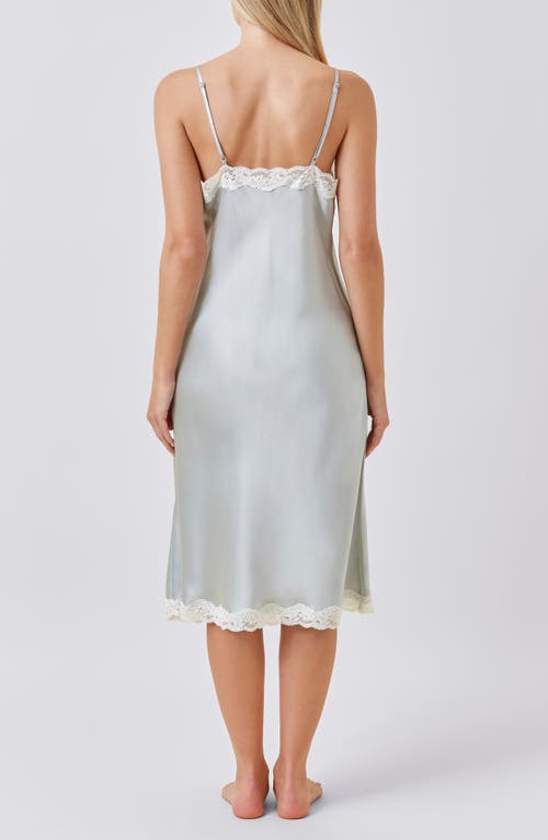 Papinelle Annabelle Satin Nightgown In Blue