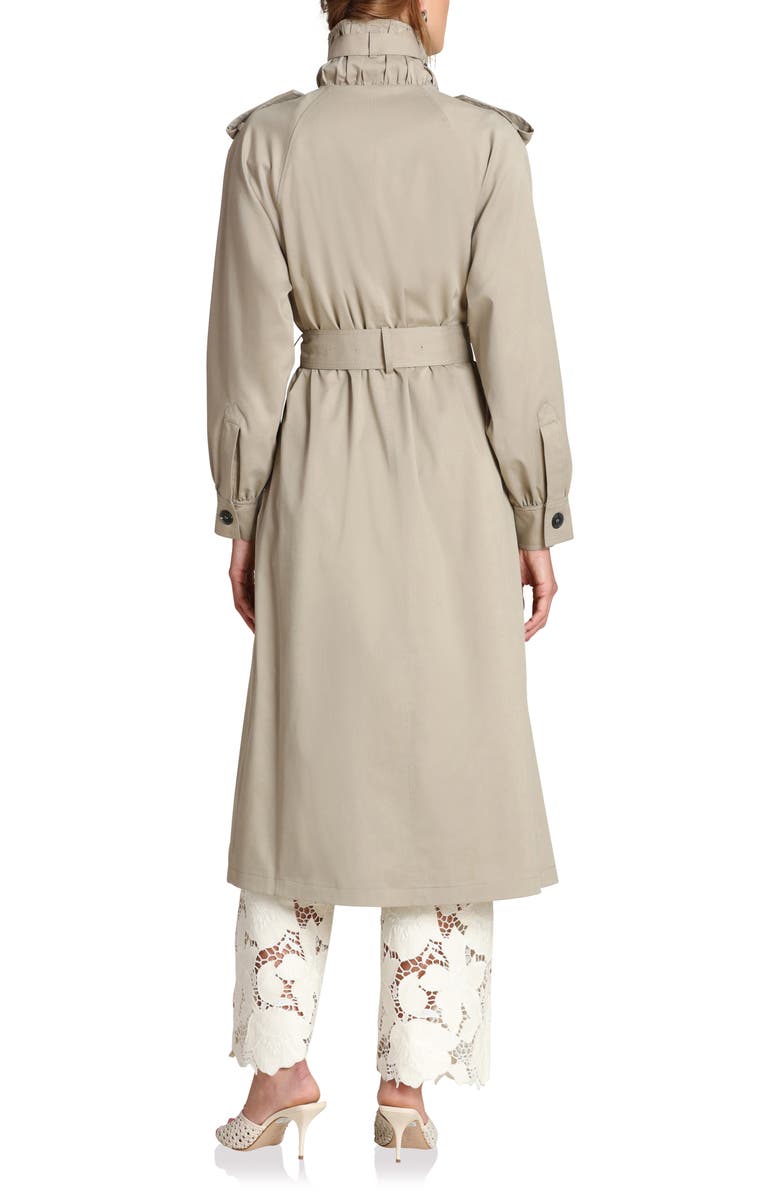 Avec Les Filles Funnel Neck Trench Coat, Alternate, color, Sage