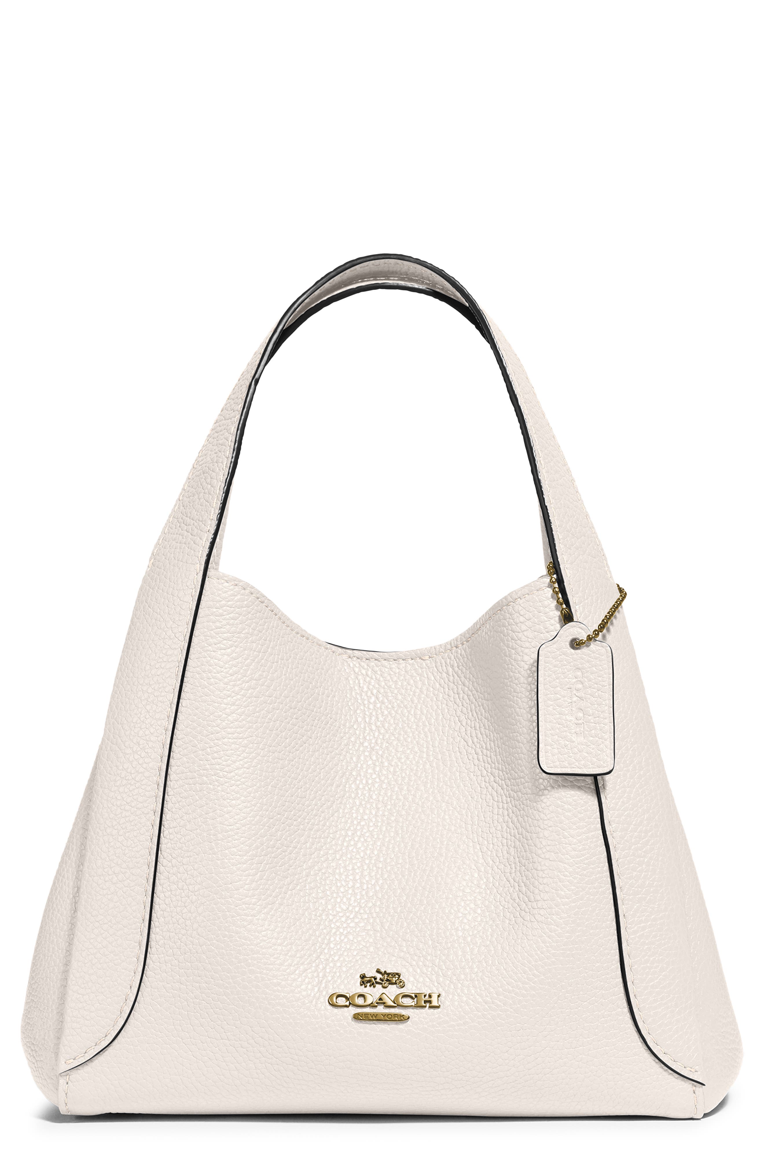 Hadley 21 Pebble Leather Hobo, Main, color, BRASS/ CHALK