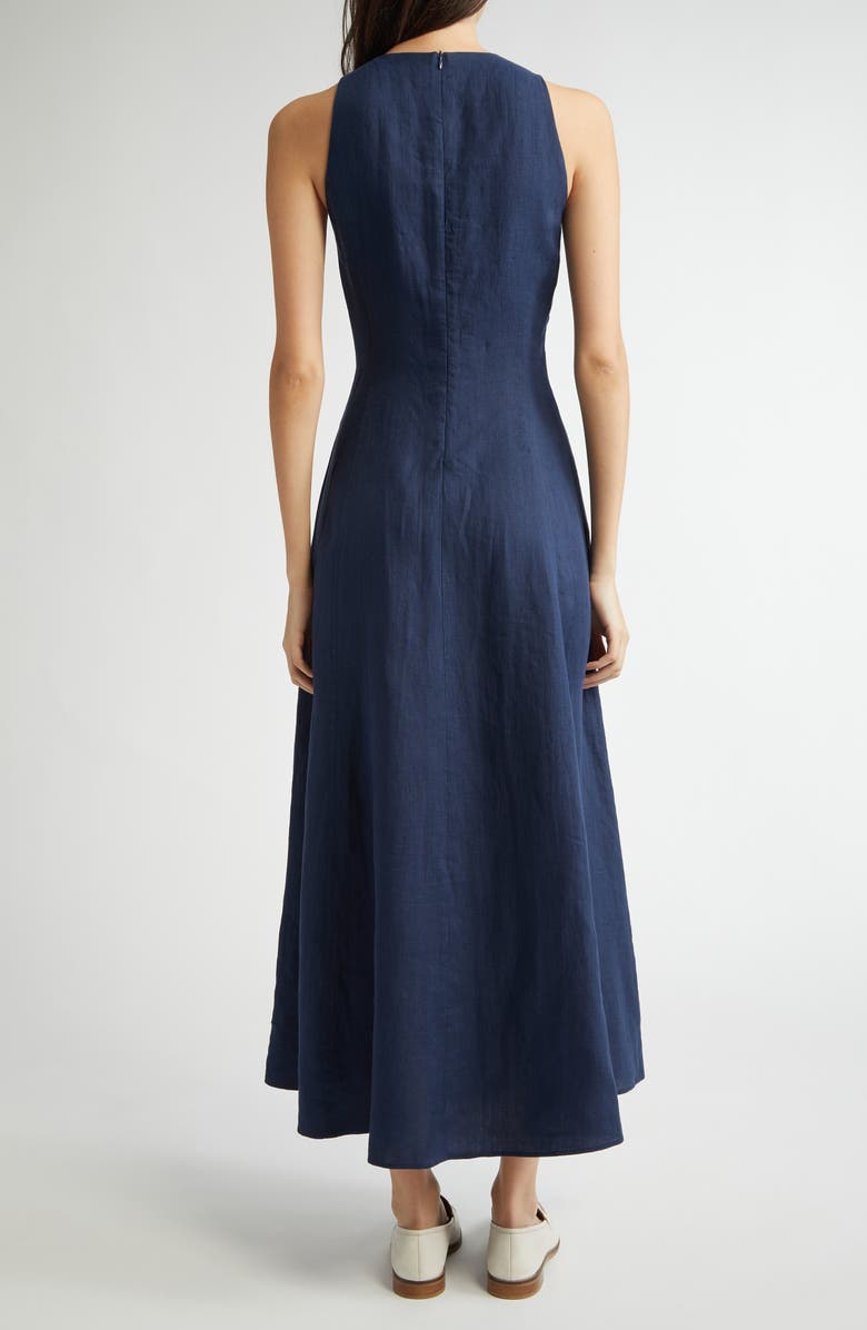 Eleventy Sleeveless Linen Dress, Alternate, color, Dark Blue