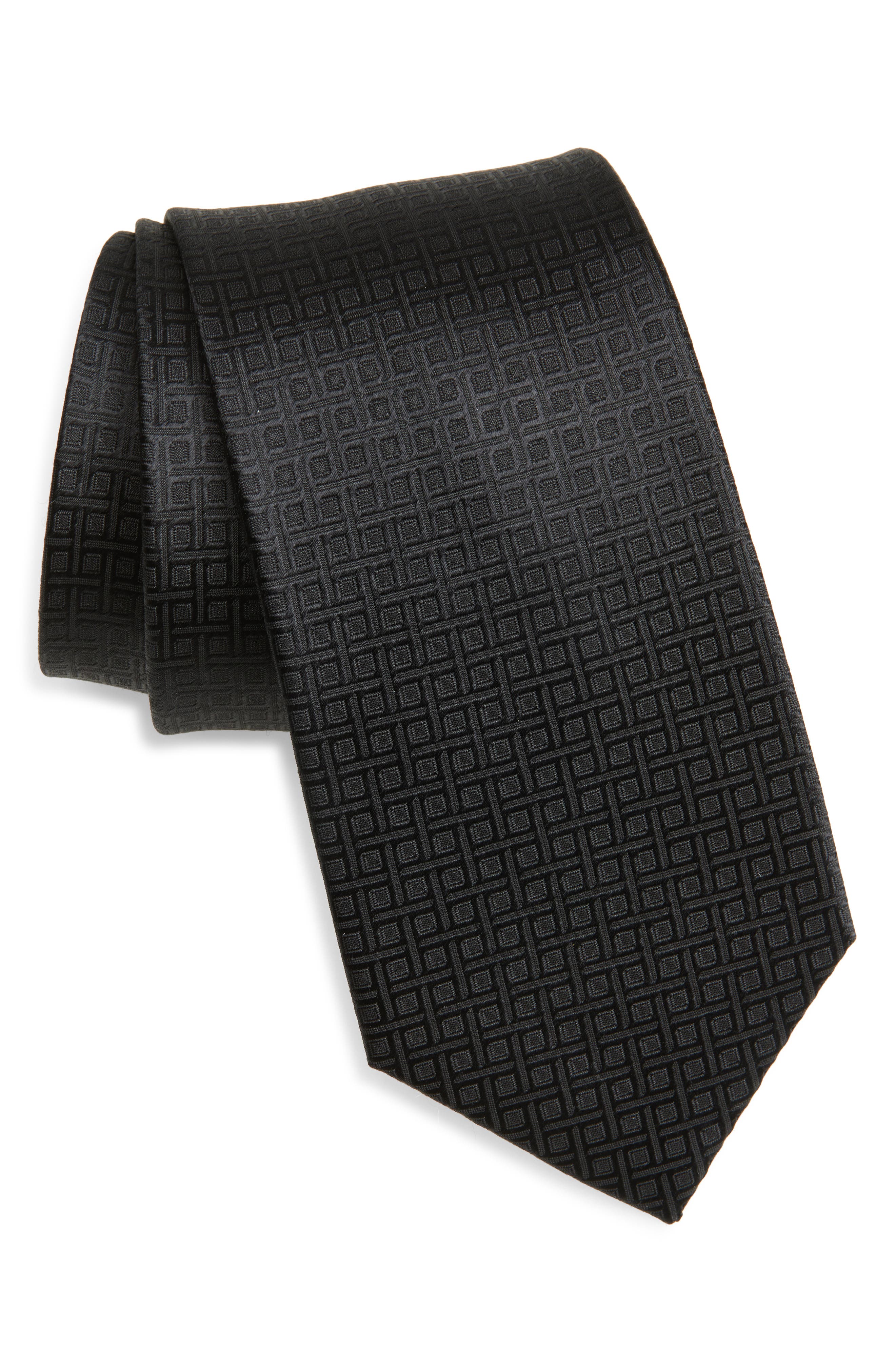 Duchamp Grid Silk Tie