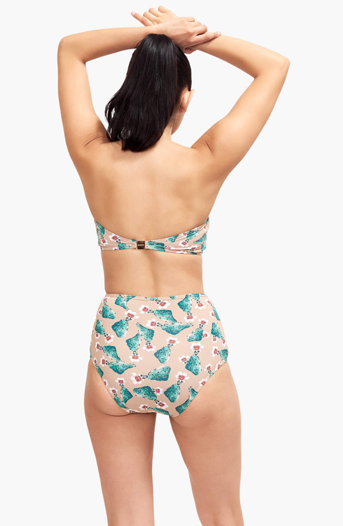 Sauipe Giovanna Strapless Bikini Top In Cactus Print