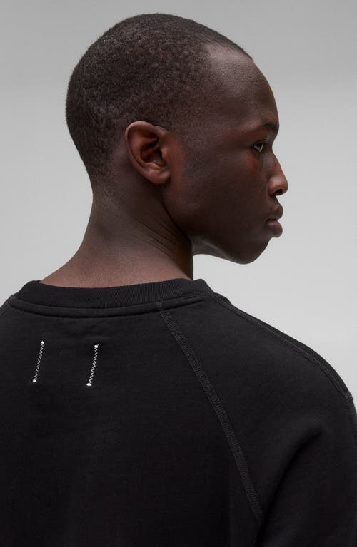 Reigning Champ Slim Fit Cotton French Terry Crewneck Sweatshirt In Black