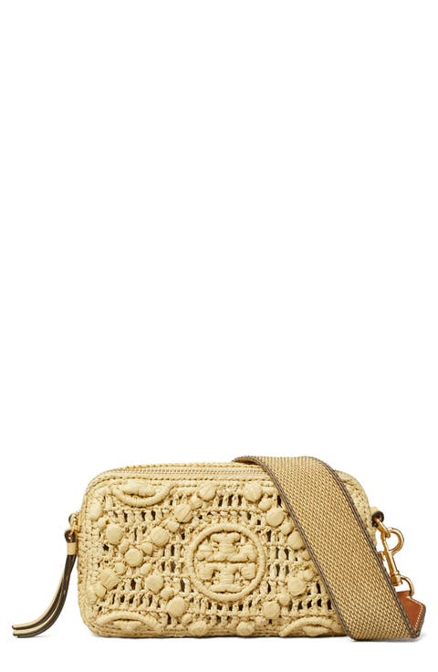 Mini Miller T Monogram Raffia Crossbody Bag