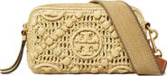 Tory Burch Mini Miller T Monogram Raffia Crossbody Bag