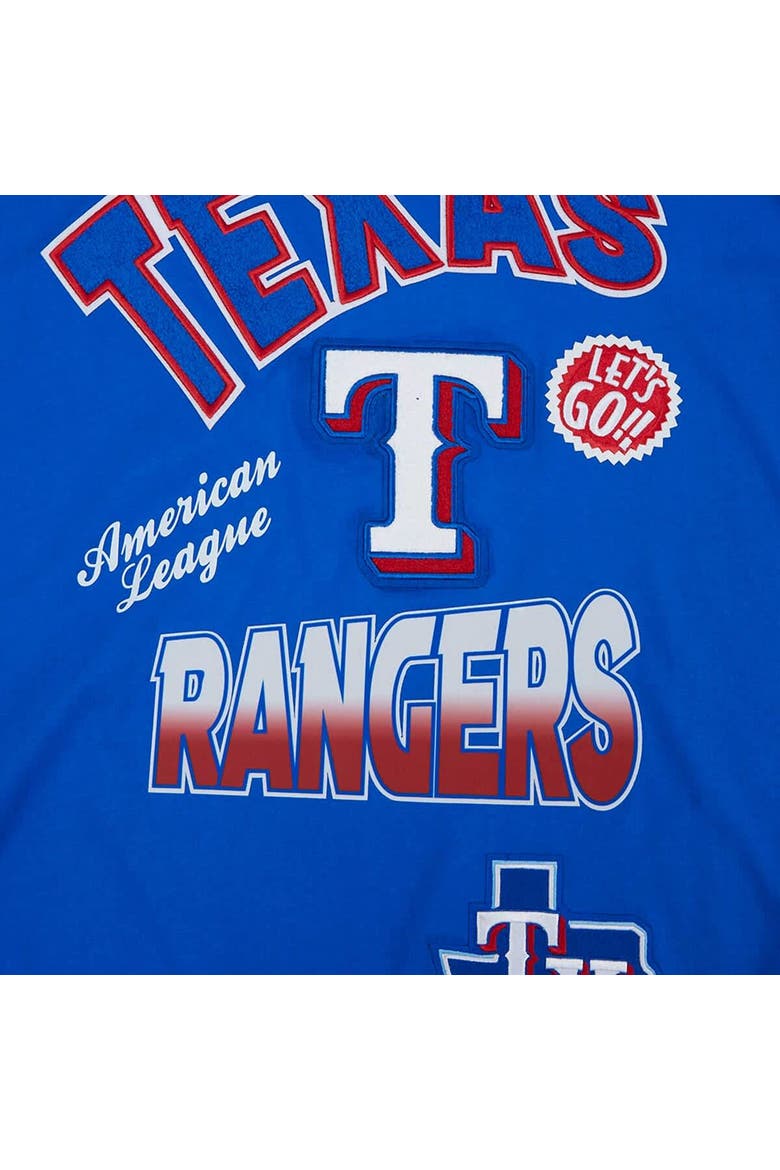 Men's Pro Standard Royal Texas Rangers Turn It Up Dropped Shoulder T-Shirt, Alternate, color, Royal