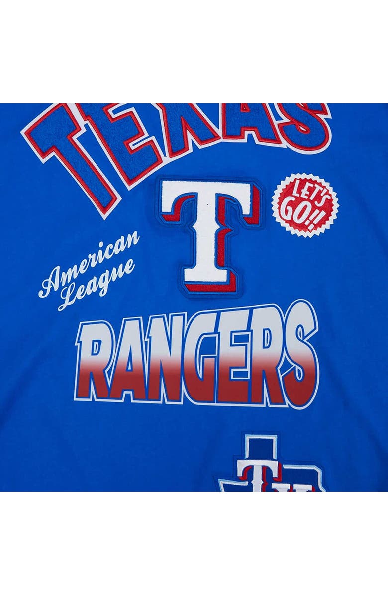 PRO STANDARD Men's Pro Standard Royal Texas Rangers Turn It Up Dropped Shoulder T-Shirt, Alternate, color, Royal